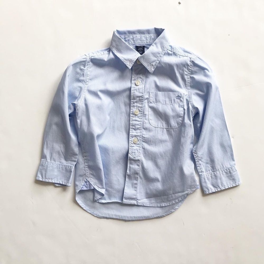 BABygap stripe button down dress shirt EUC 3T
